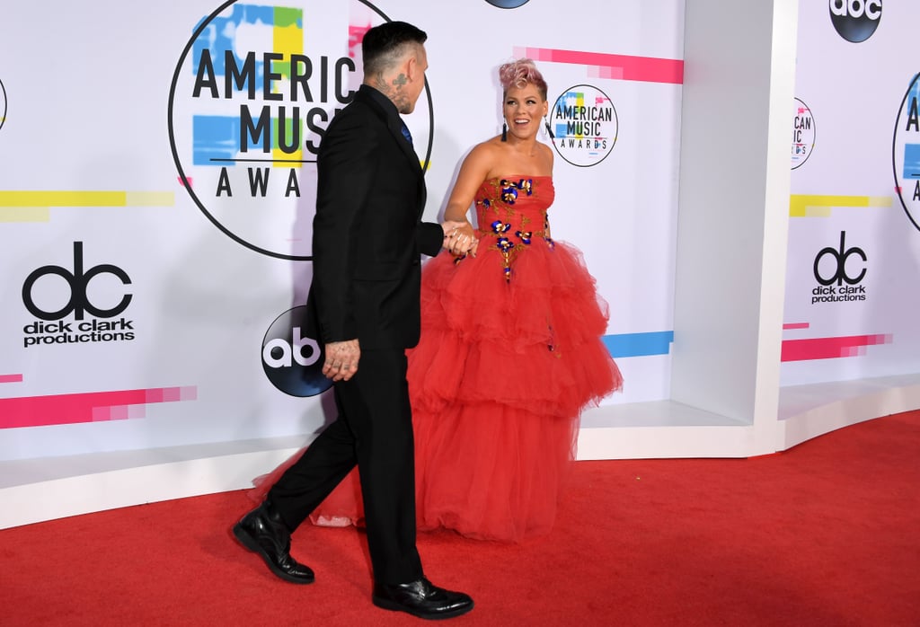 Pink and Carey Hart at the 2017 American Music Awards
