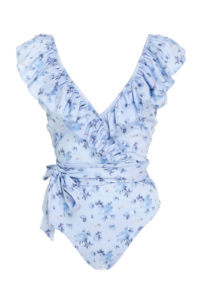 Loveshackfancy Jasper Ruffled Belted One-Piece Swimsuit ($275)