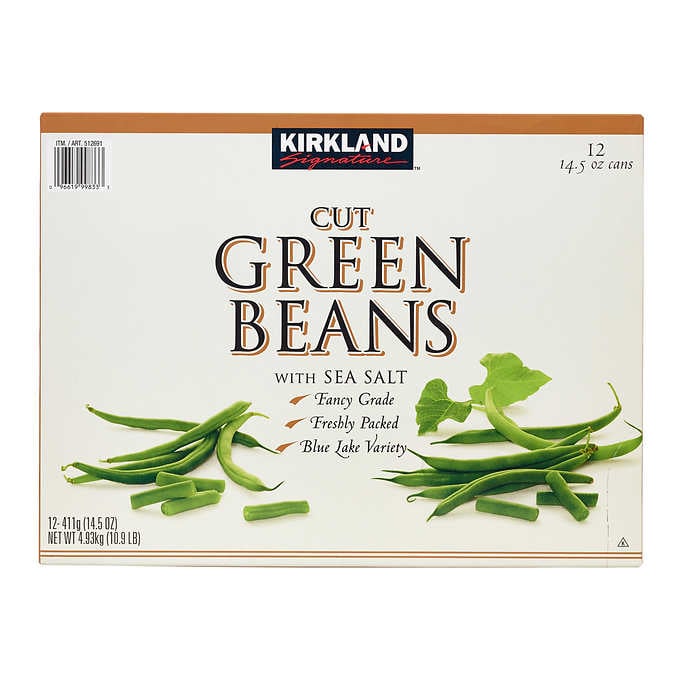 Kirkland Signature Cut Green Beans Christmas Dinner Foods at Costco