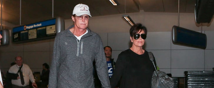 Kris Jenner and Bruce Jenner Holding Hands at LAX