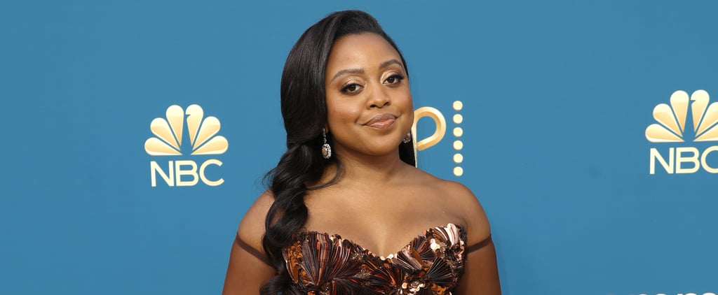 Quinta Brunson Wears Metallic Gown With Thigh-High Slit at the Emmys