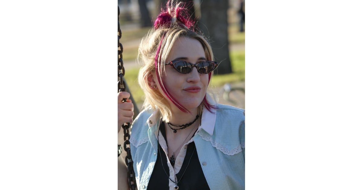 Mallory Higgins The Cruel Summer Cast Talks Thrifting 90s Grunge And Kate Wallis S Blue Furry Handbag Popsugar Fashion Photo 12