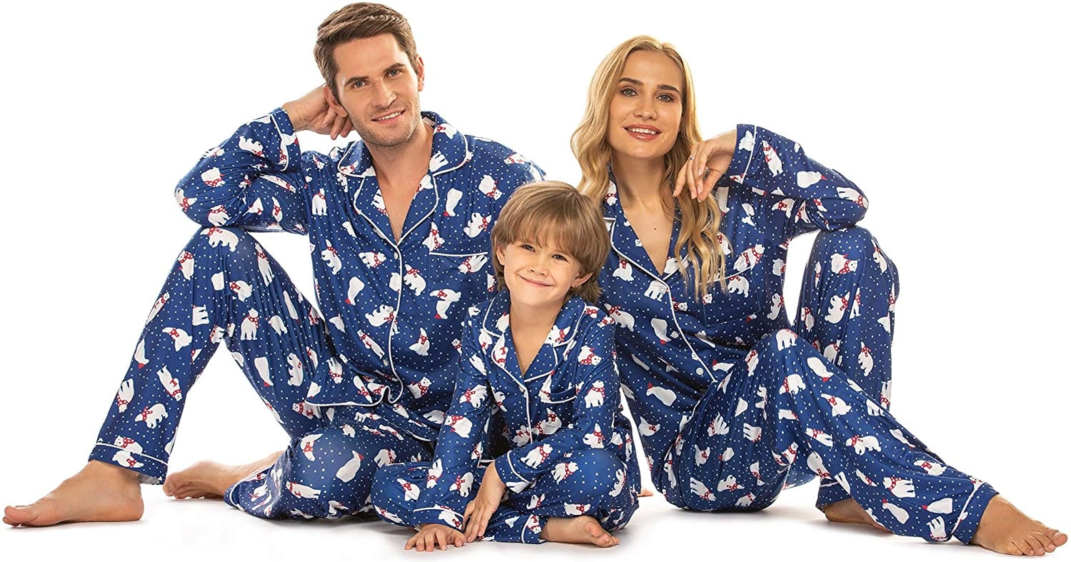 oelaio Daily Deals of The Day Prime Today Only Todays Daily Deals Matching  Pjs for Couples Sleepwear for Women Matching Christmas Pjs for Family Black