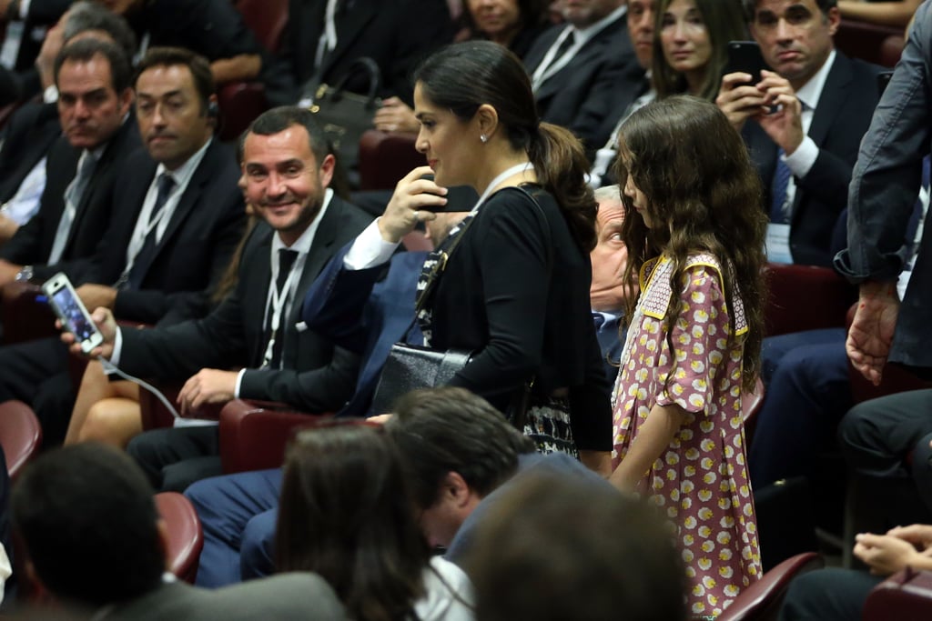 Salma Hayek With Her Family in Rome May 2016