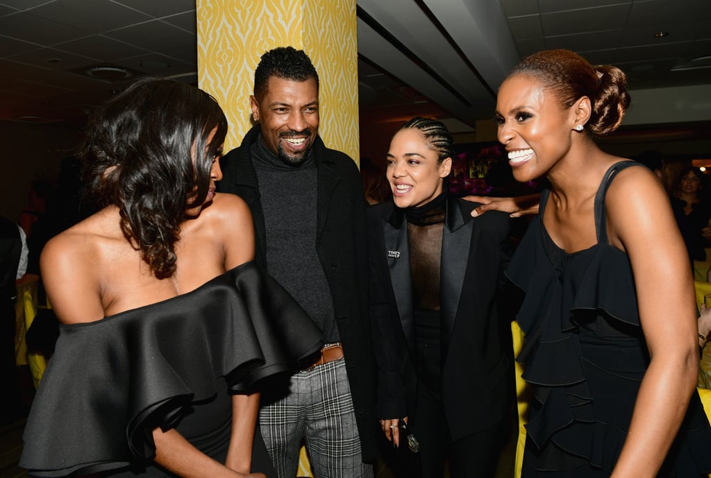 Pictured: Yvonne Orji, Deon Cole, Tessa Thompson, and Issa Rae