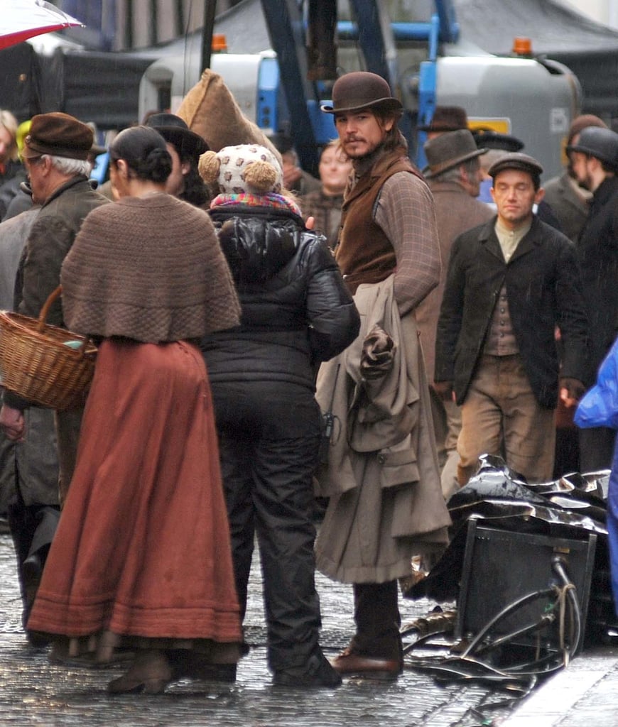 Josh Hartnett wore Victorian clothes during production of Penny Dreadful in Dublin, Ireland, on Tuesday.