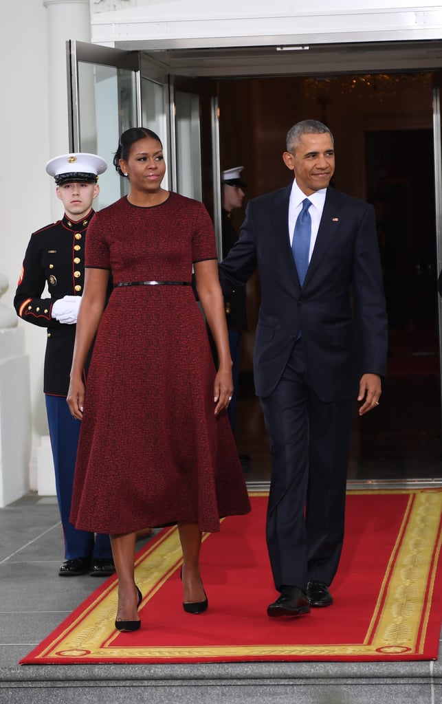 Michelle Obama Red Dress at Inauguration 2017