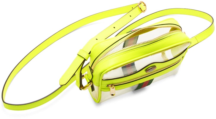 Gucci Transparent Yellow Ghost Ophidia Bag Gigi Hadid Carried