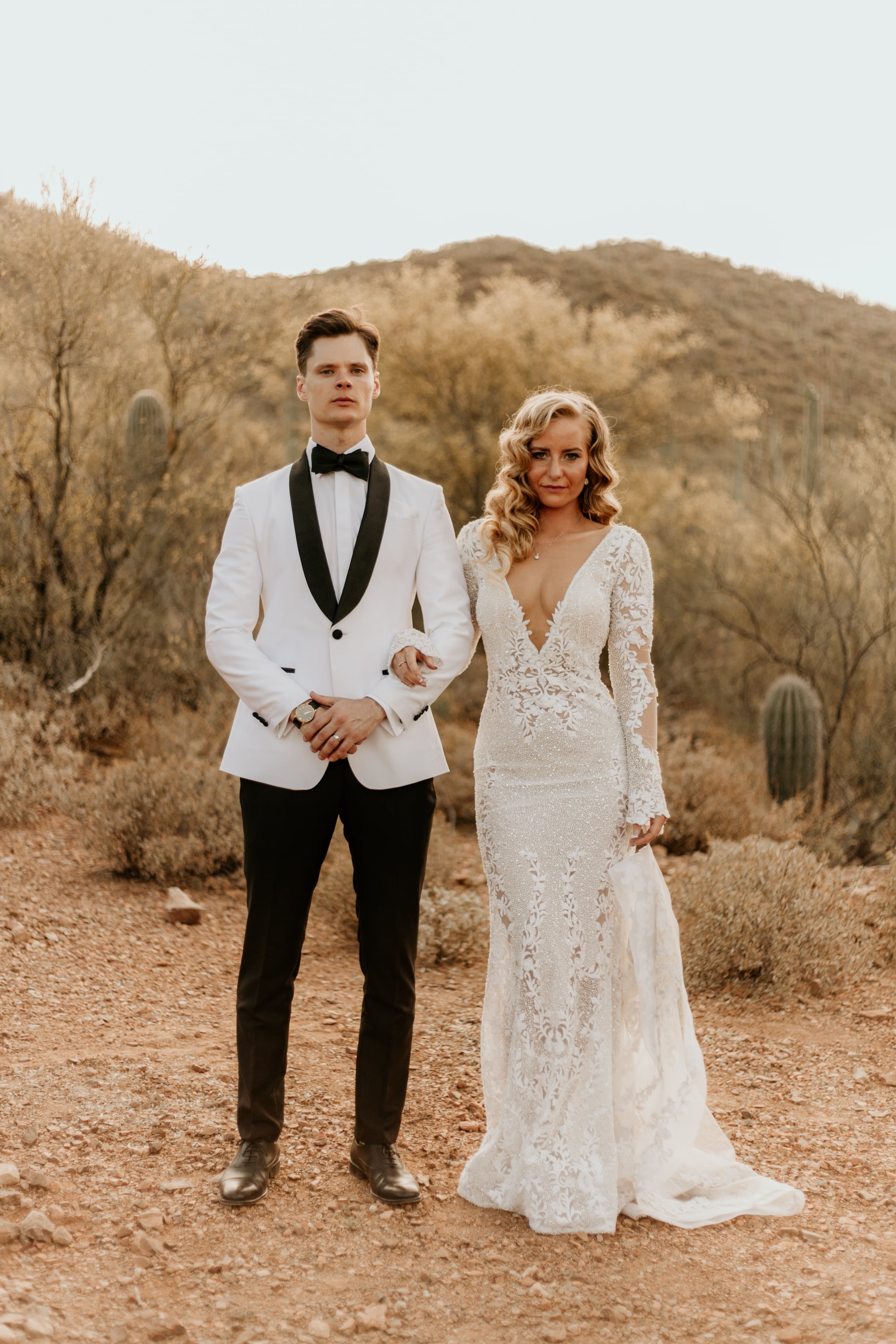 This Desert Wedding Had A Mixed Gender Bridal Party Popsugar Love Sex