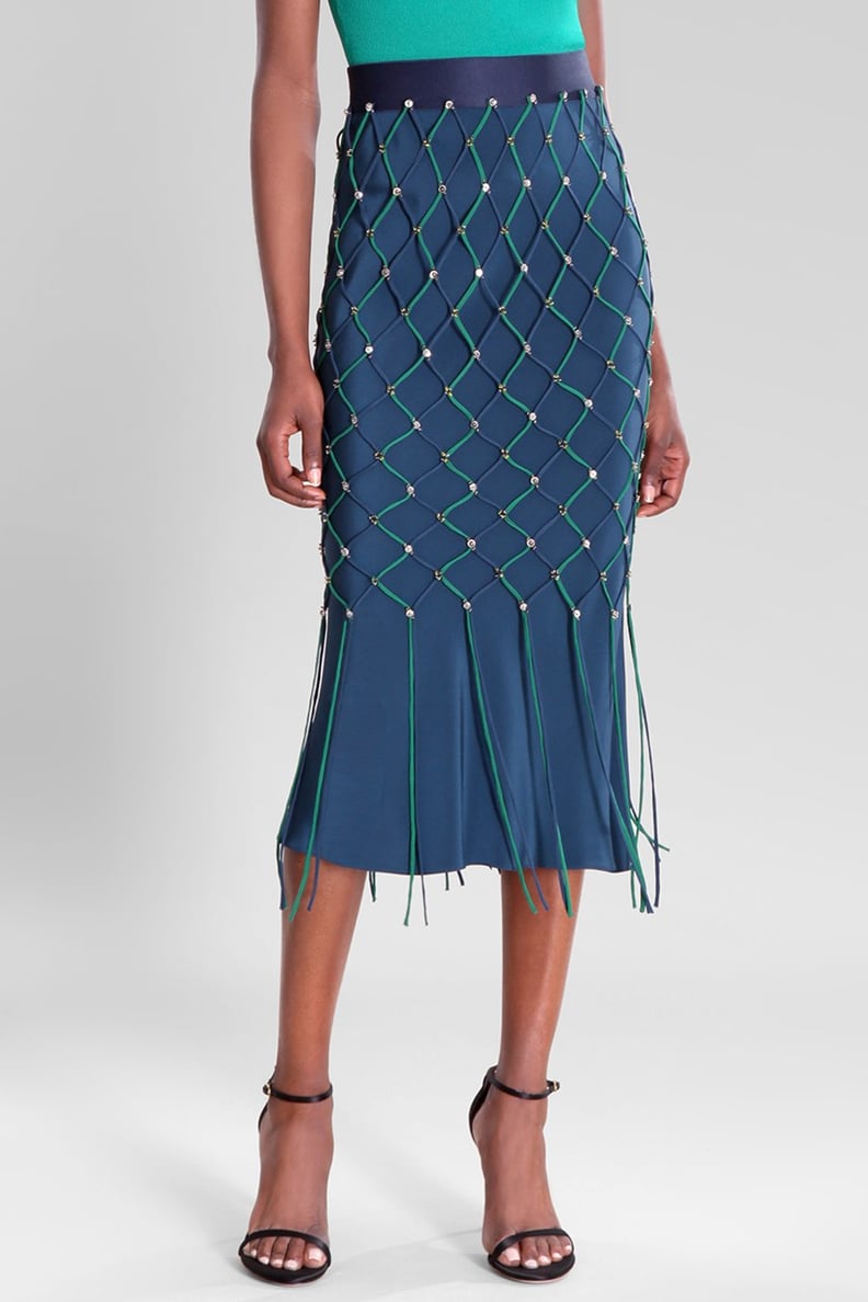 Cushnie Ocean Vivica High Waisted Pencil Skirt