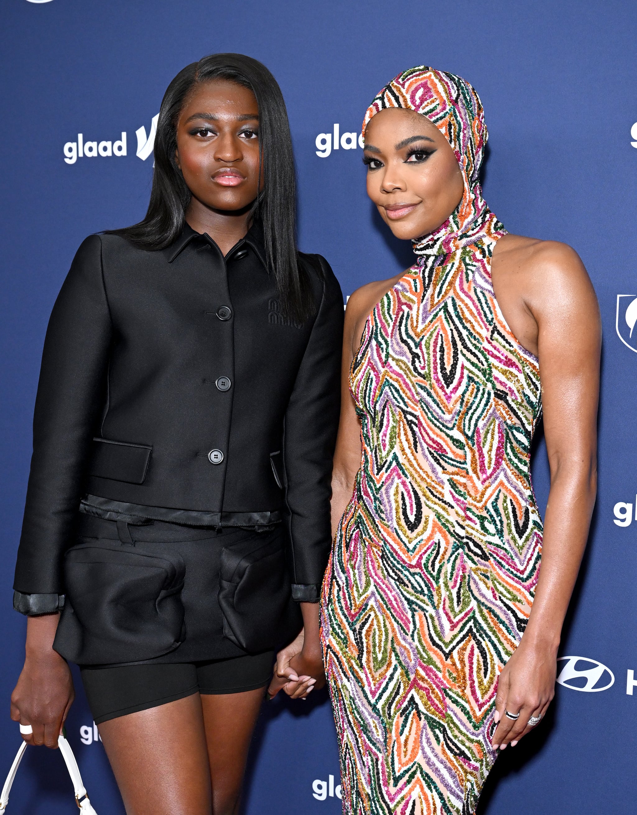 BEVERLY HILLS, CALIFORNIA - MARCH 30: Zaya Wade and Gabrielle Union attend the 34th Annual GLAAD Media Awards Los Angeles at The Beverly Hilton on March 30, 2023 in Beverly Hills, California. (Photo by Axelle/Bauer-Griffin/FilmMagic)
