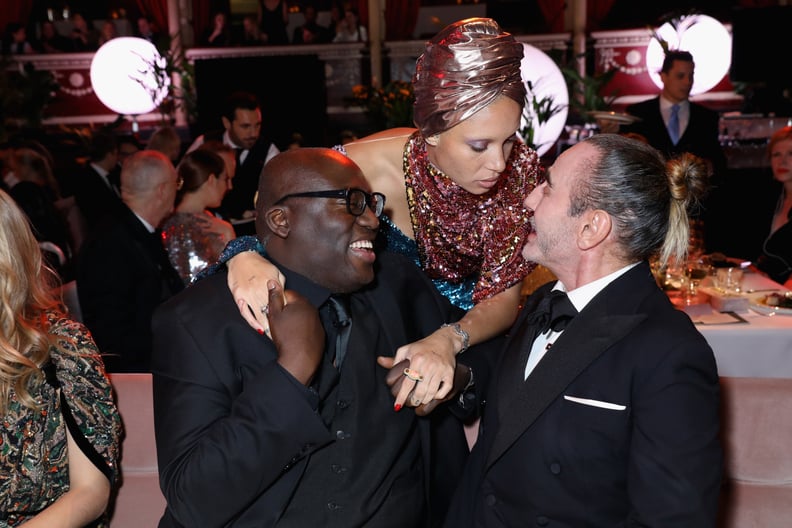 Edward Enninful, Adwoa Aboah, and John Galliano