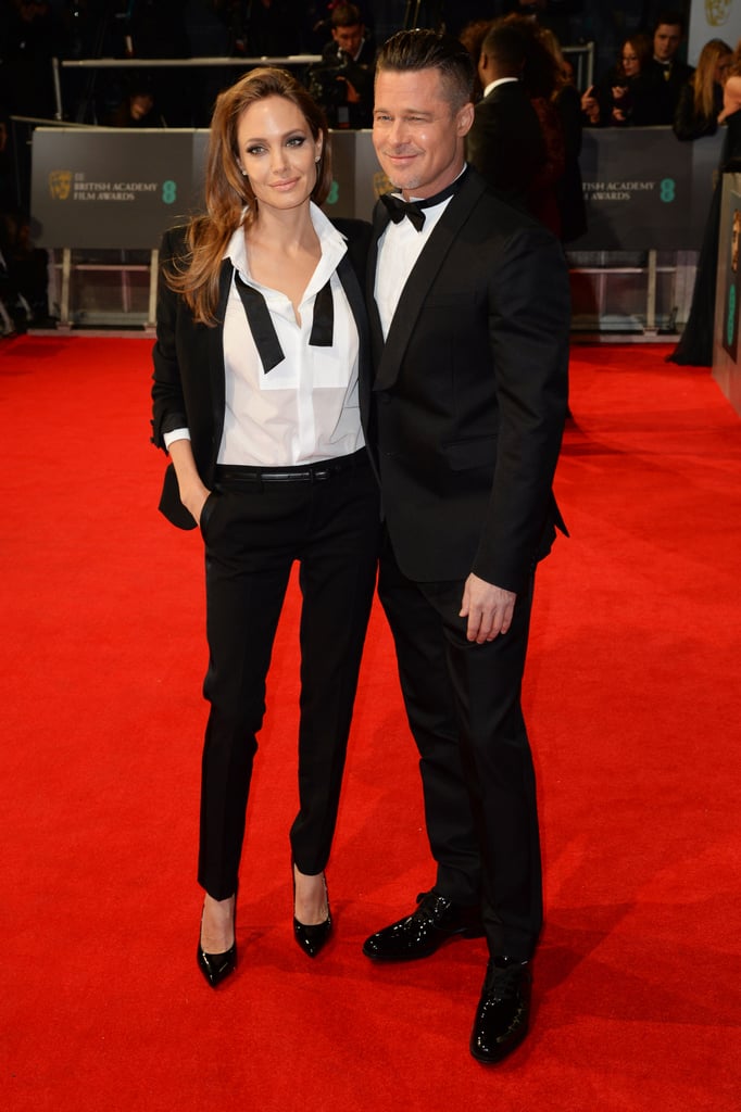 Angelina Jolie and Brad Pitt at the BAFTA Awards 2014