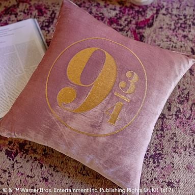 Platform 9 3/4 Velvet Throw Pillow