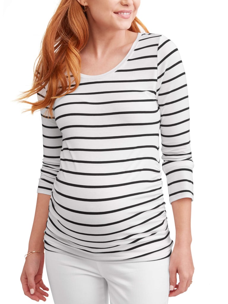 Maternity Side Ruched Long Sleeve Best Maternity Clothes From Walmart