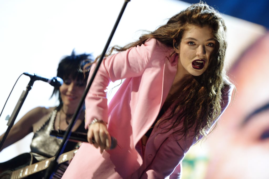 Lorde performed with Nirvana and Joan Jett at the Rock 'n' Roll Hall of Fame induction ceremony in Brooklyn on Thursday.