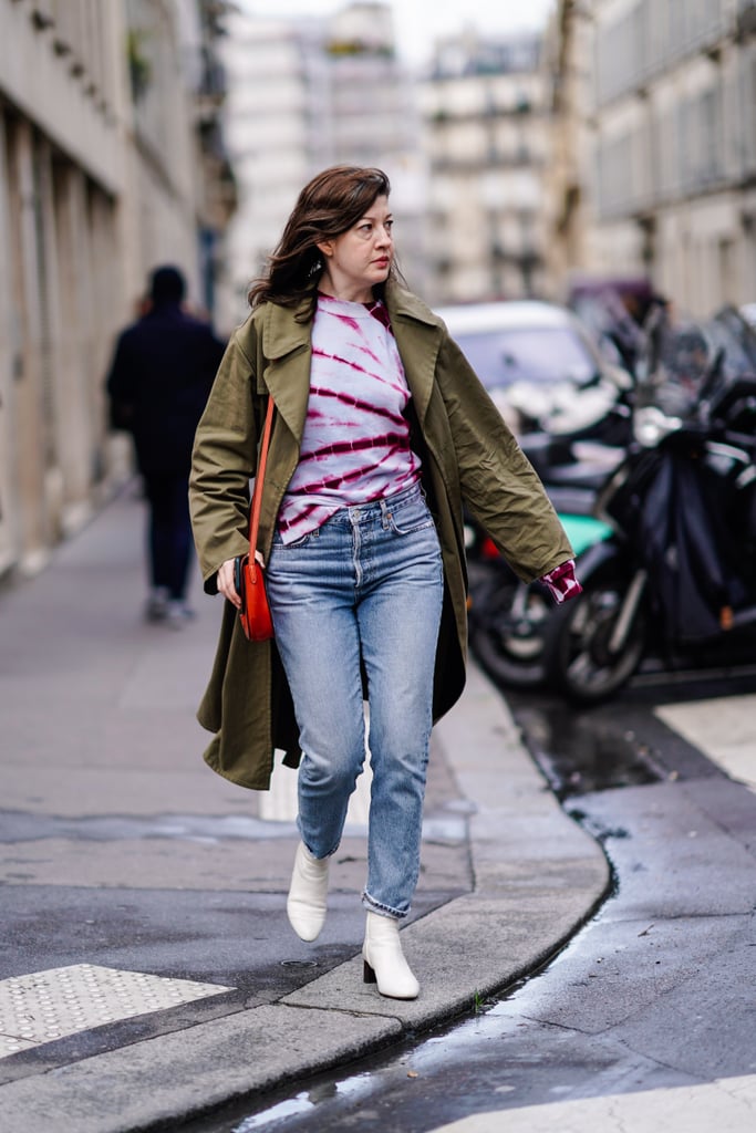 Rule 16: Tuck in Bulkier Pieces to Define Your Figure Under a Trench Jacket