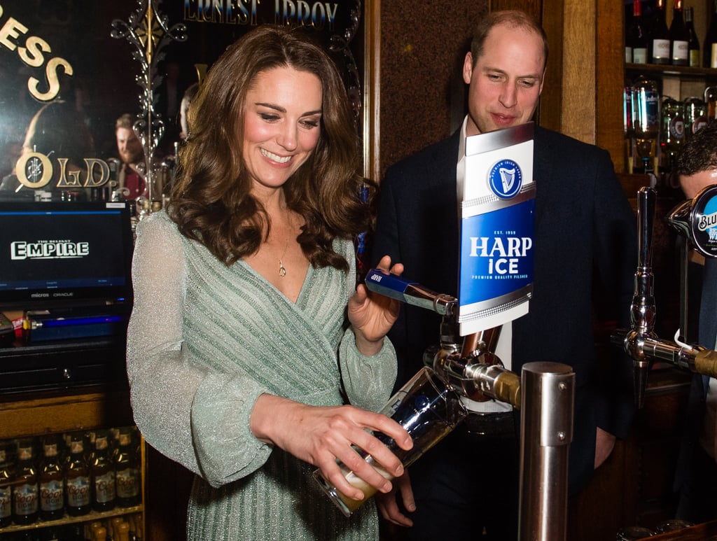 Prince William and Kate Middleton Serve Beers in Belfast