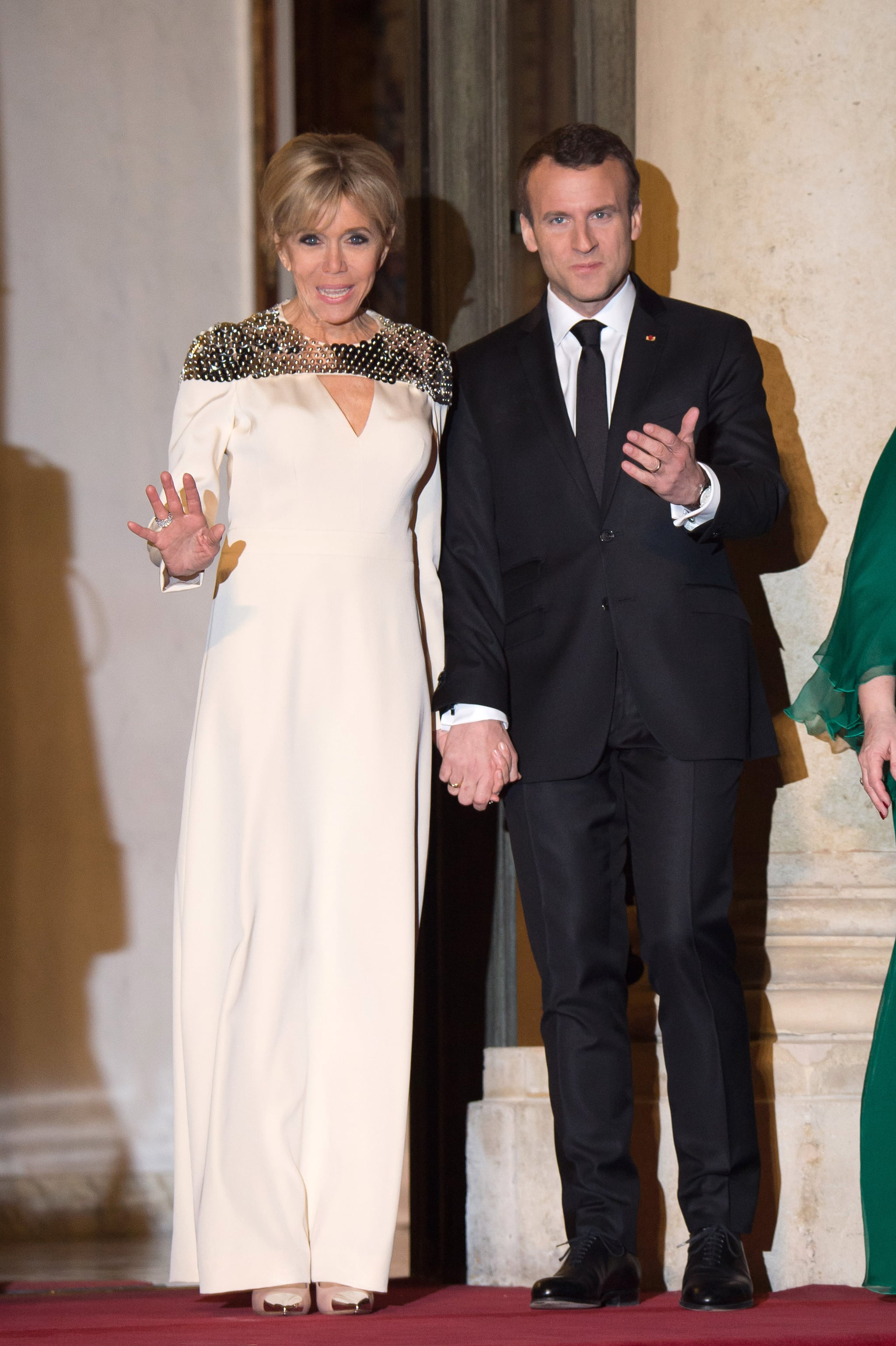 Brigitte Macron Wears (What Else?) Louis Vuitton for the NATO Spouse Summit
