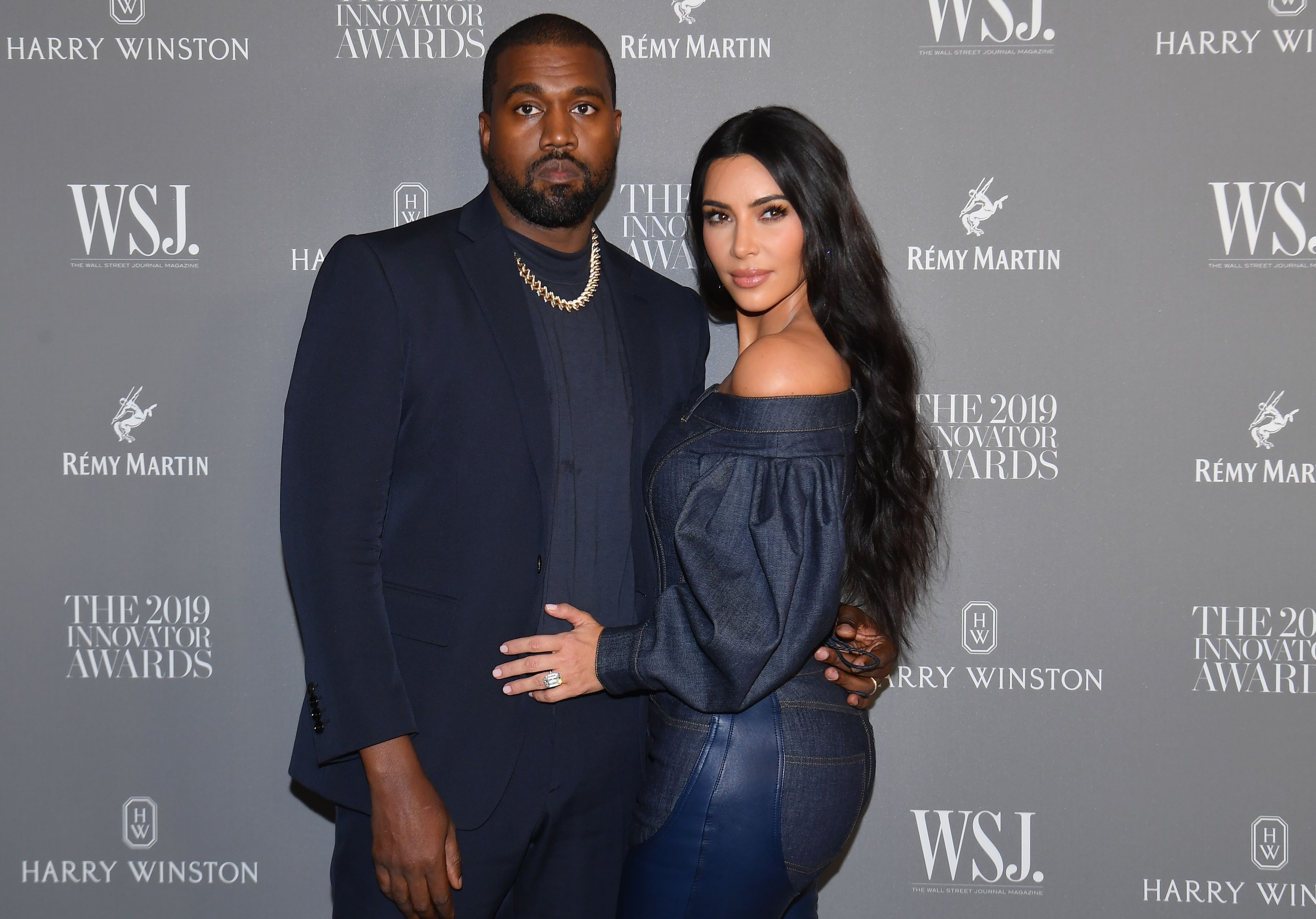 Kim Kardashian twins with hubby Kanye West in pairs of