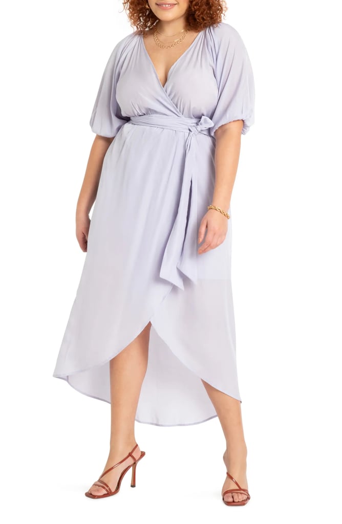 Under $100: Eloquii High-Low Wrap Dress ...