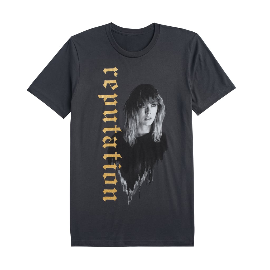 Dark Grey Tour Tee With Reputation in Gold