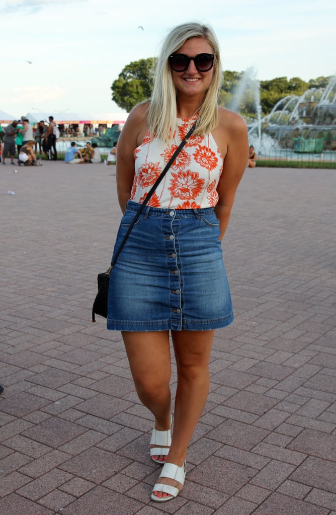 A button-front denim skirt was as preppy as it got at this year's fest.