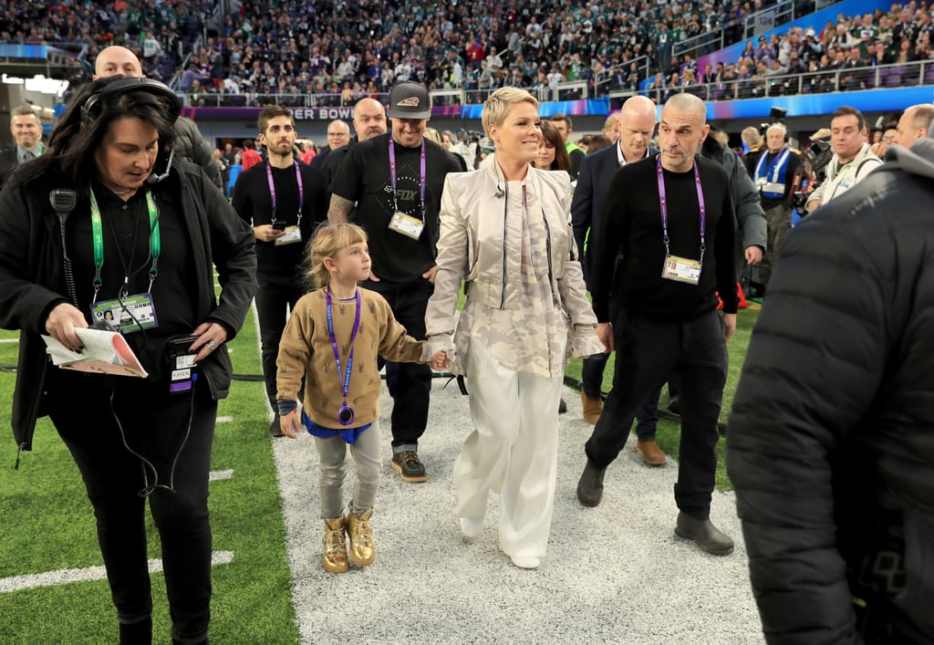 Pink and Her Family at the 2018 Super Bowl