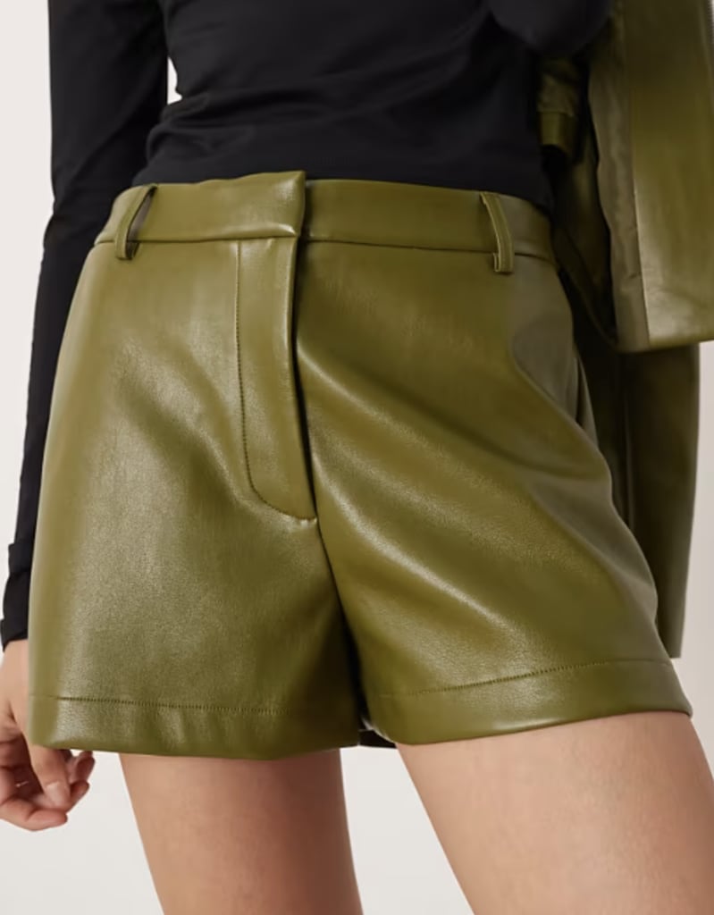 ASOS Design Faux Leather High-Rise Shorts