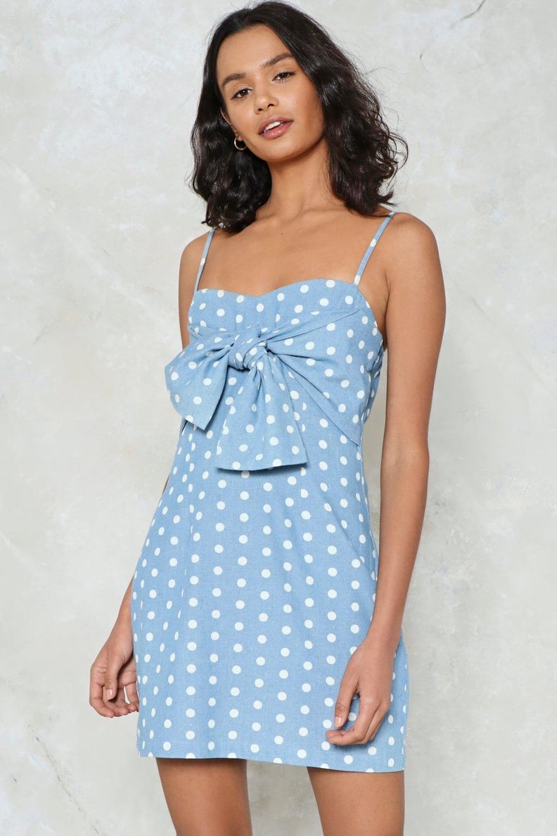 Nasty Gal Like It or Knot Polka Dot Dress