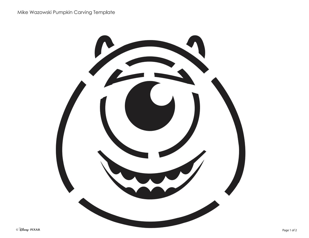 Mike Wazowski | Pumpkin Carving Stencils | POPSUGAR Smart Living UK Photo 2