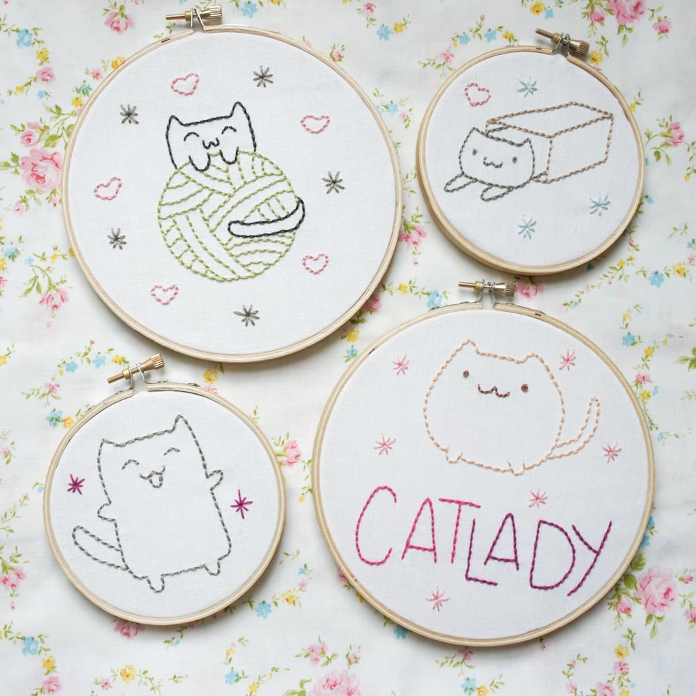 Cat Embroidery Patterns DIY Gifts For Cat Lovers POPSUGAR Smart