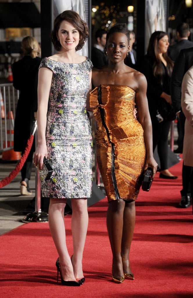 Michelle Dockery and Lupita Nyong'o premiered Non-Stop in LA on Monday.
