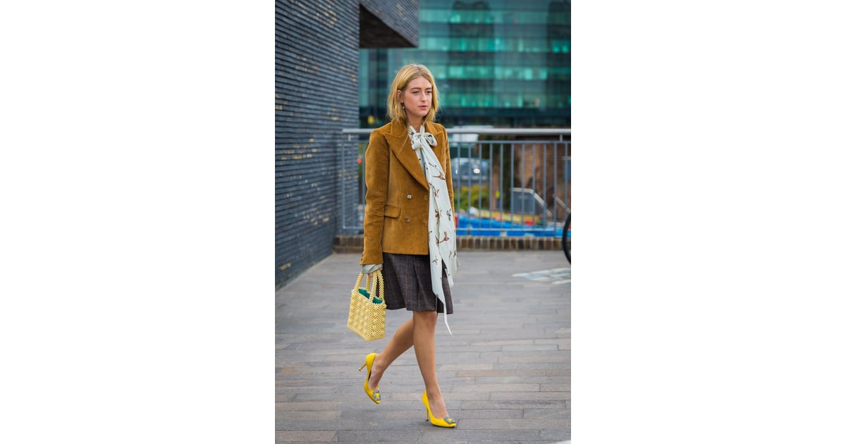 Rock a Pair of Mustard Yellow Heels Mustard Yellow Color Trend For Spring 2018 POPSUGAR