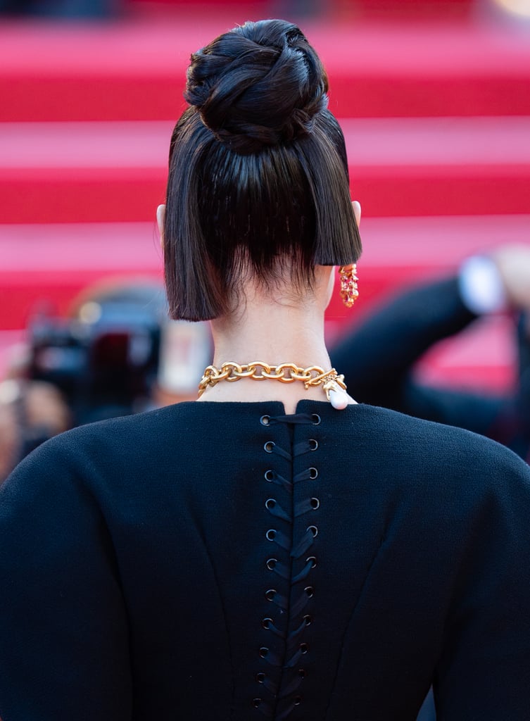 See Photos of Bella Hadid's Intricate Bun at Cannes