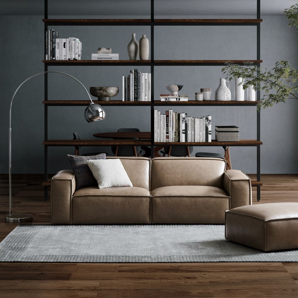 A Leather Sofa: Castlery Jonathan Leather Sofa