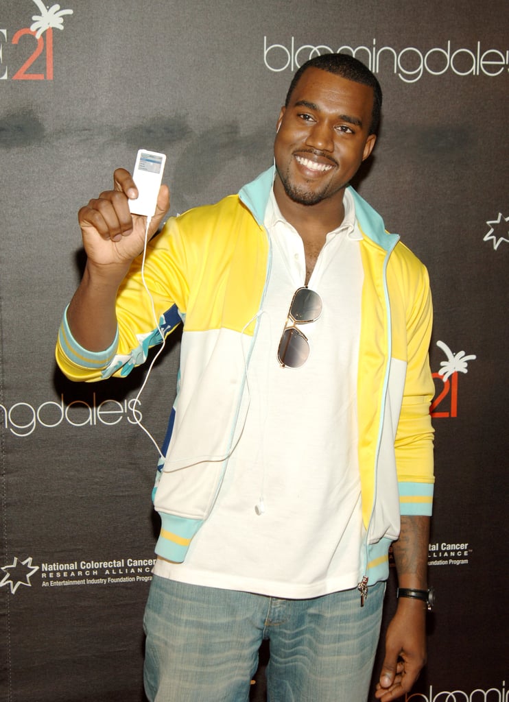 Rare smiling Kanye West sighting. In 2005. Thanks to iPod.