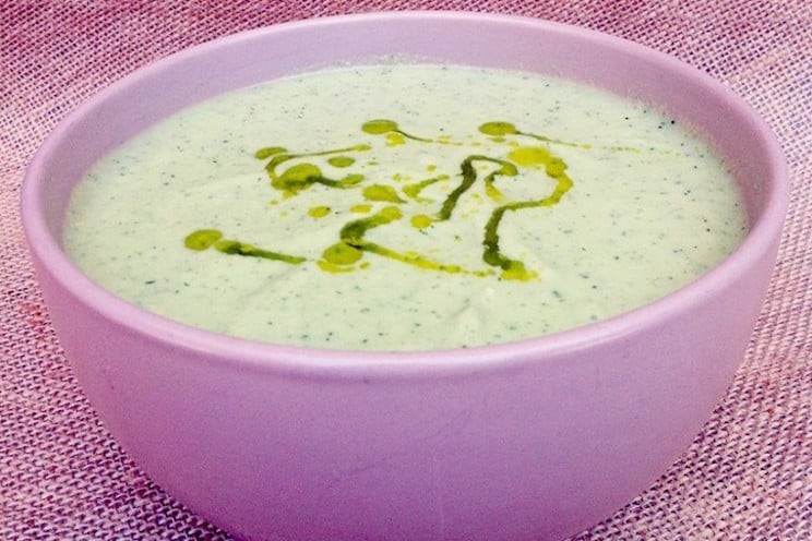 Chilled Cucumber Soup With Hemp Oil