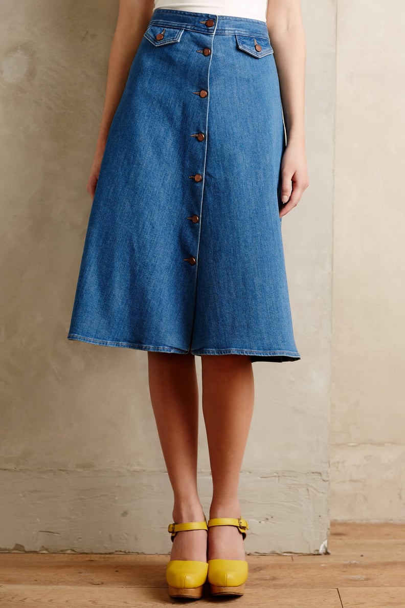 MiH Button-Front Denim Skirt