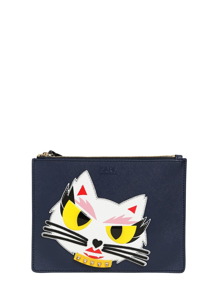 Karl Lagerfeld Monster Choupette Coated Canvas Pouch ($170)