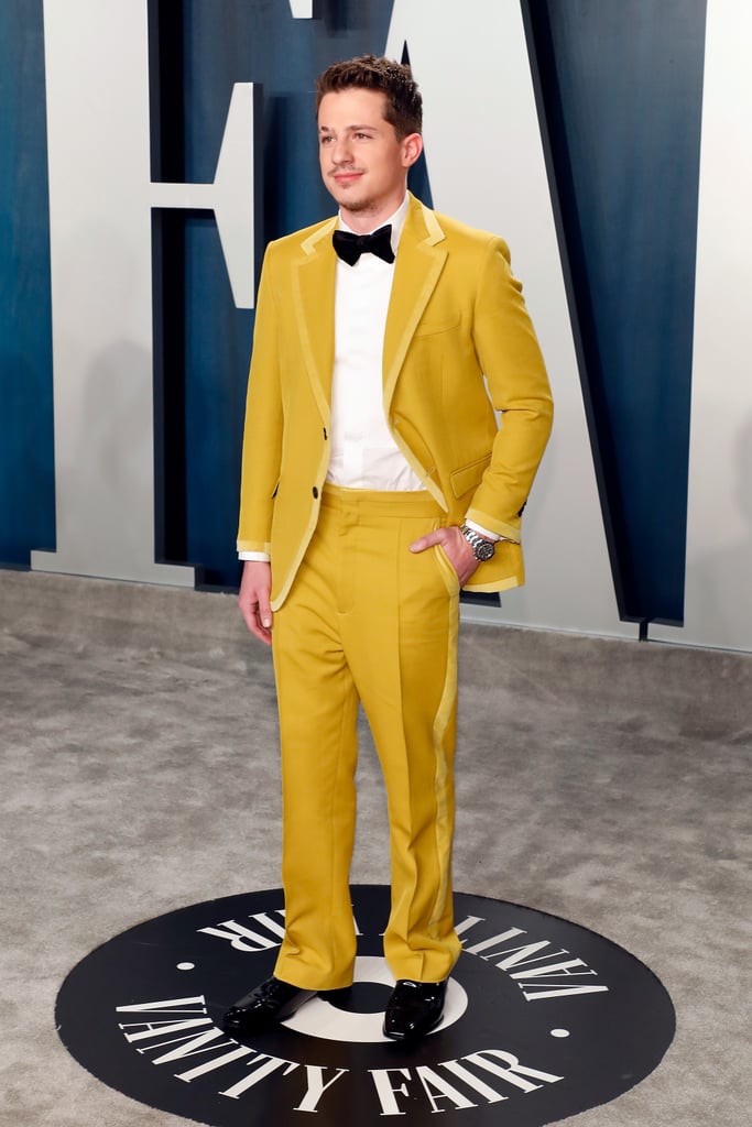 Charlie Puth's Yellow Fendi Suit at the 2020 Oscars