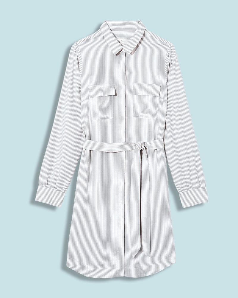 Striped Long Sleeve Shirtdress