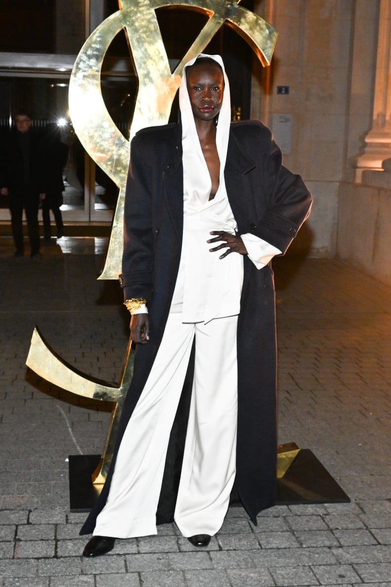 Alek Wek at the Saint Laurent Menswear Fall 2023 Show