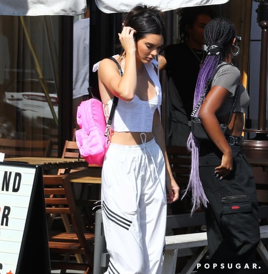 Kendall Jenner's Adidas FYW Shoes Match Her Sexy Split Top & Jeans