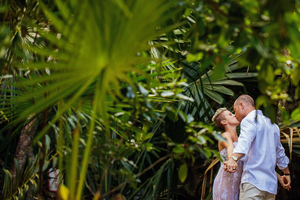 Underwater Trash-the-Wedding-Dress Shoot