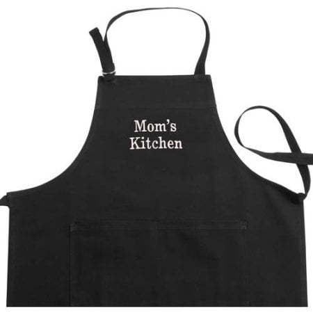 Personalized Embroidered Black Apron