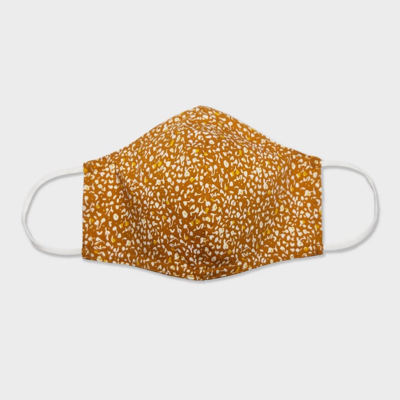 Fabric Face Mask in Gold Floral