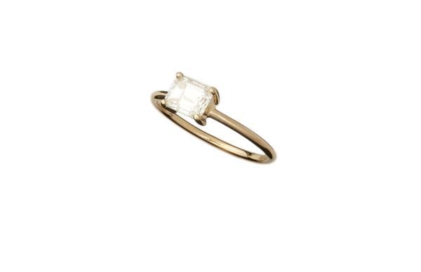 Wwake Large Emerald Cut Solitaire Ring