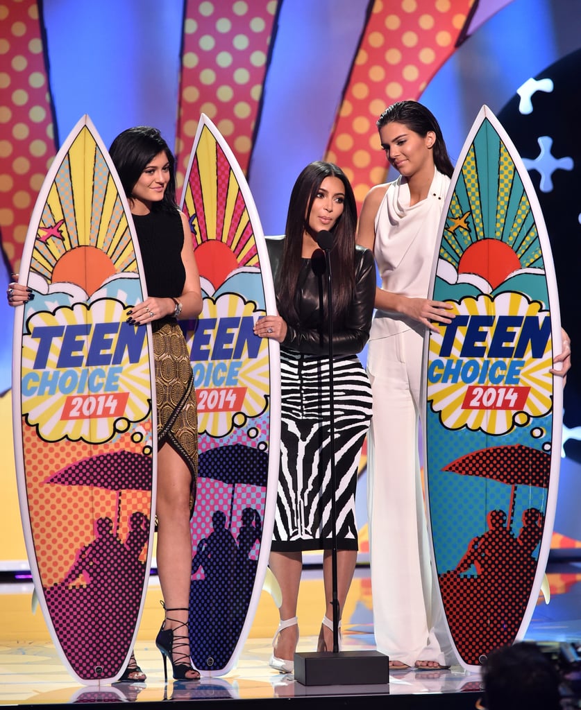 The Girls Joined Kim to Claim Their Teen Choice Award