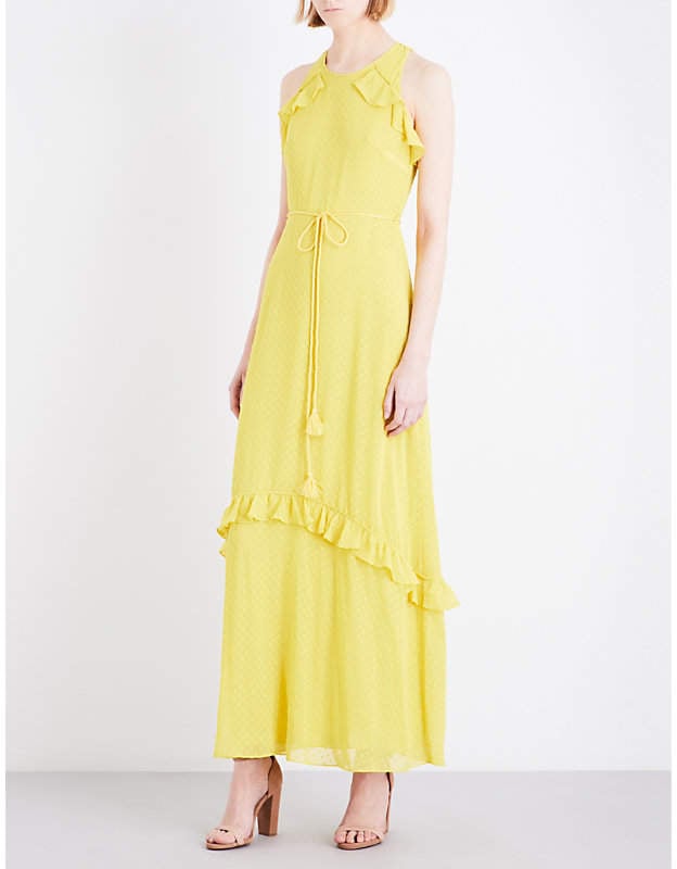 Whistles Cold Shoulder Chiffon Maxi Dress Here s Exactly What to